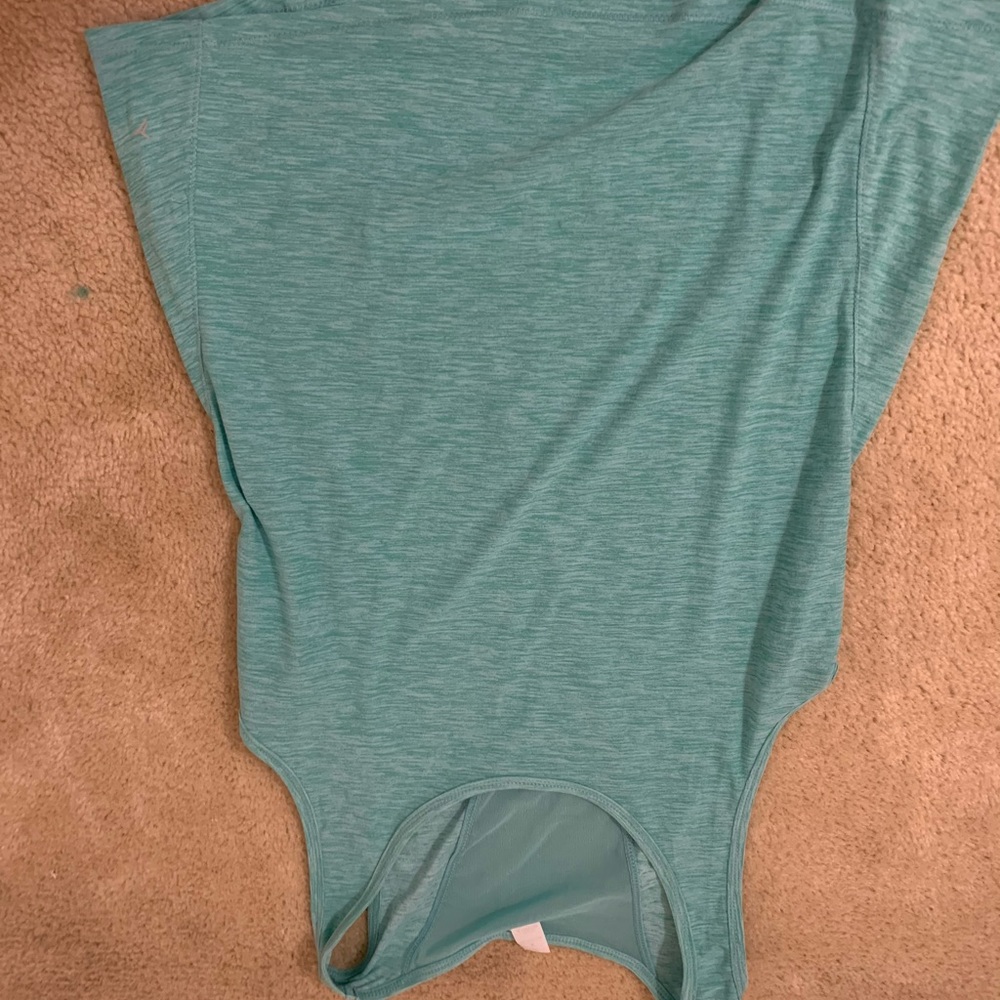 old navy teal active mesh back tank top